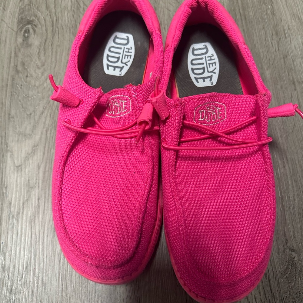 Hey Dude Electric Pink Shoes